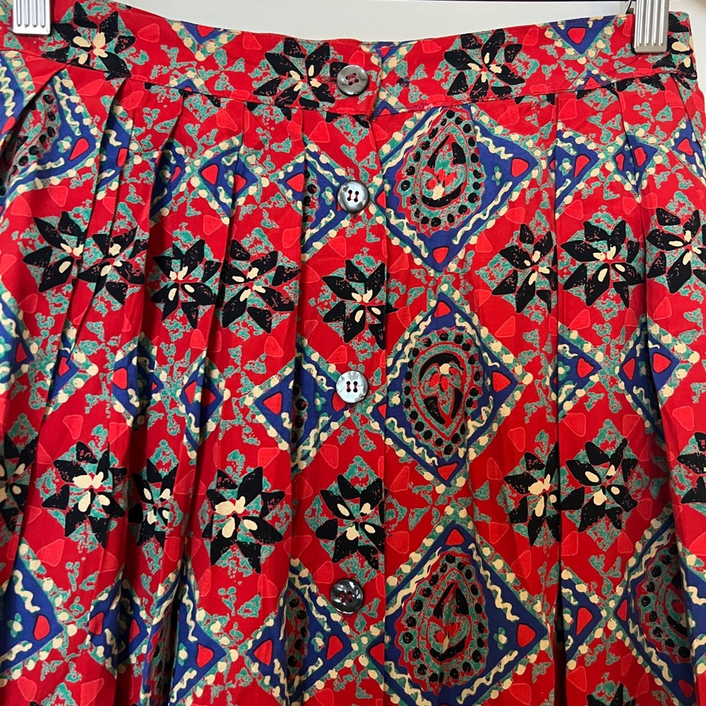 Liz Claiborne Geometric Western MIDI Skirt